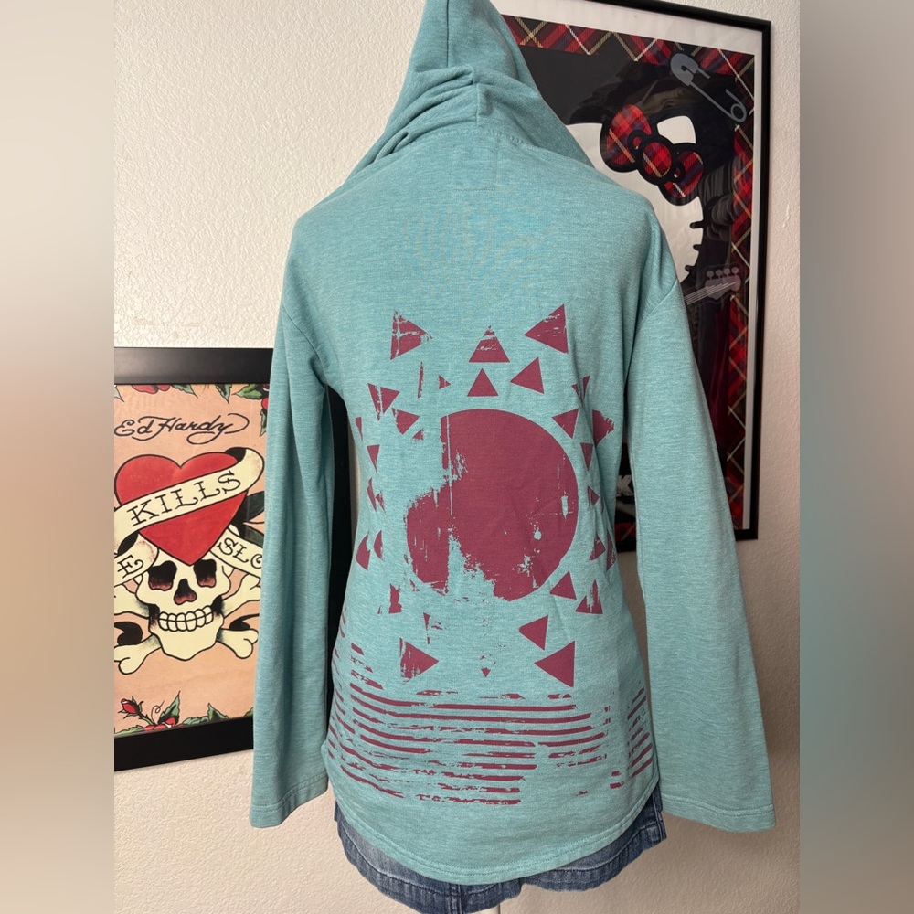 Blue Roxy V-Neck Sweater Top - Picture 6 of 7